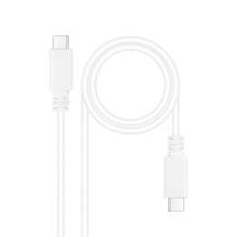 Nanocable USB-C/M a USB-C/M 1m Blanco (10.01.2301-W)