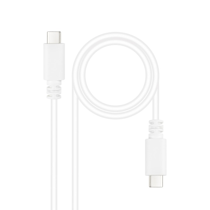 Nanocable USB-C/M a USB-C/M 1m Blanco (10.01.2301-W)