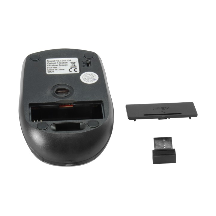 Ratón EQUIP Life Óptico RF 1600dpi Negro (EQ245104)