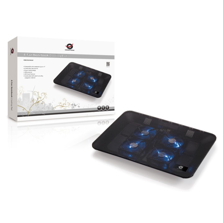 Base Refrigeración CONCEPTRONIC 17" USB (CNBCOOLPAD4F)