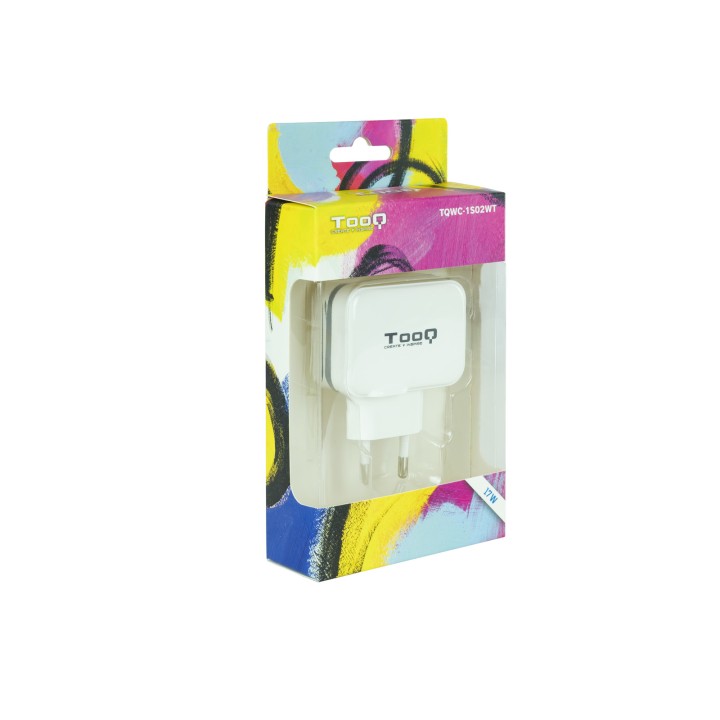 Cargador de Pared TooQ 17W 2xUSB-A Blanco (TQWC-1S02WT)