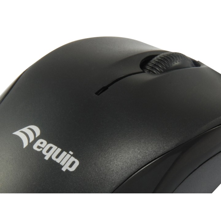 Ratón EQUIP Life Óptico USB Retráctil Negro (EQ245103)