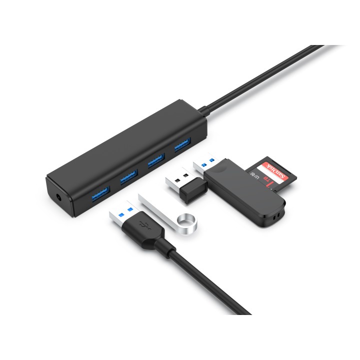 Hub CONCEPTRONIC USB-A a 4xUSB-A 3.0 Negro (C4PUSB3)