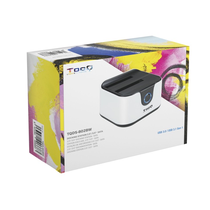 Docking TooQ USB 3.0/3.1 2.5"/3.5" Blanco (TQDS-802BW)