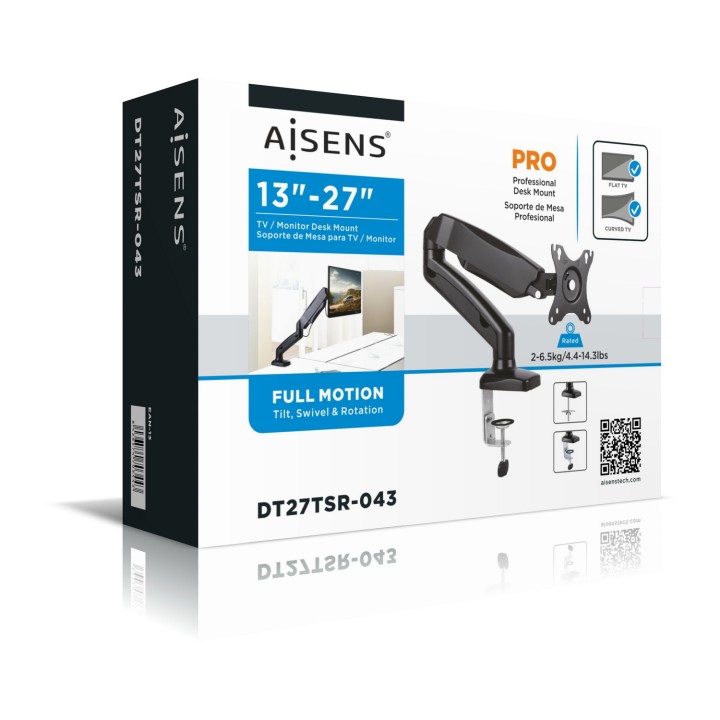 Soporte Mesa AISENS 13"-27" Gira/Inclina (DT27TSR-043)