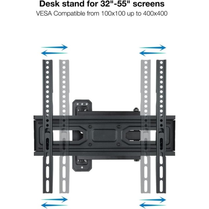 TooQ LP7843TN-B Soporte de Pared Giratorio/Inclinable para TV 32"- 55" VESA 400x400 Máx 35 Kg