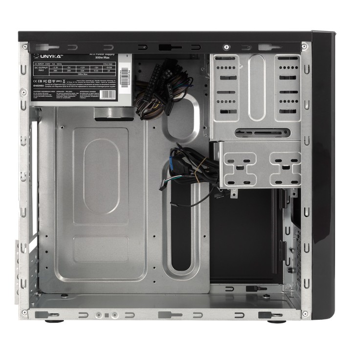 Caja UNYKA UK6023 QUAD 500W USB2/3 mATX Negra (51992)