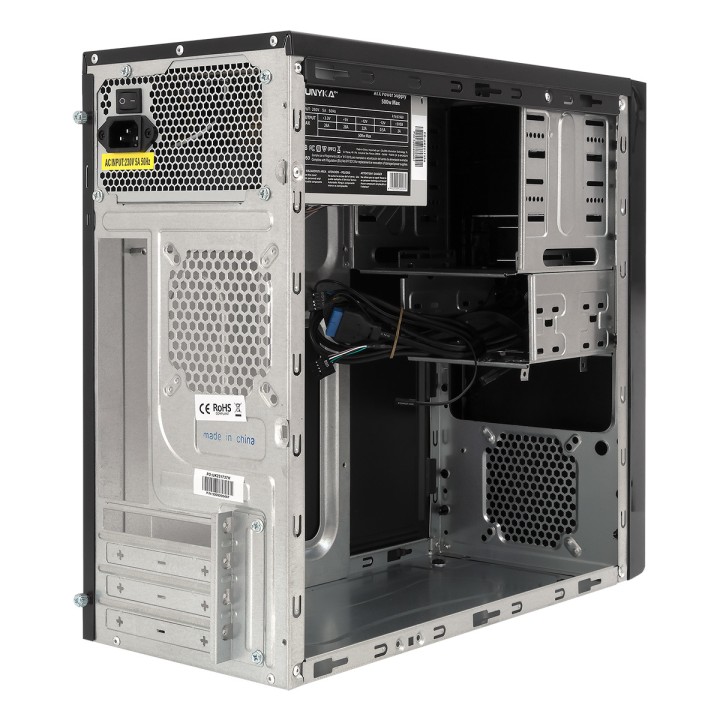 Caja UNYKA UK6023 QUAD 500W USB2/3 mATX Negra (51992)