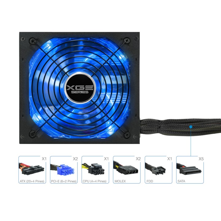 Fuente Gaming TooQ ATX 525W 80+ Bronze (TQXGEII-525SAP)