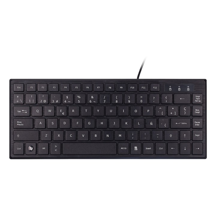Teclado UNYKA Mini KB302 USB Negro (50542)