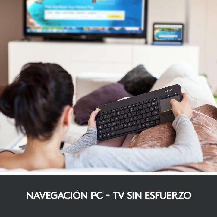 Teclado LOGITECH K400 Plus Wireless Negro (920-007137)