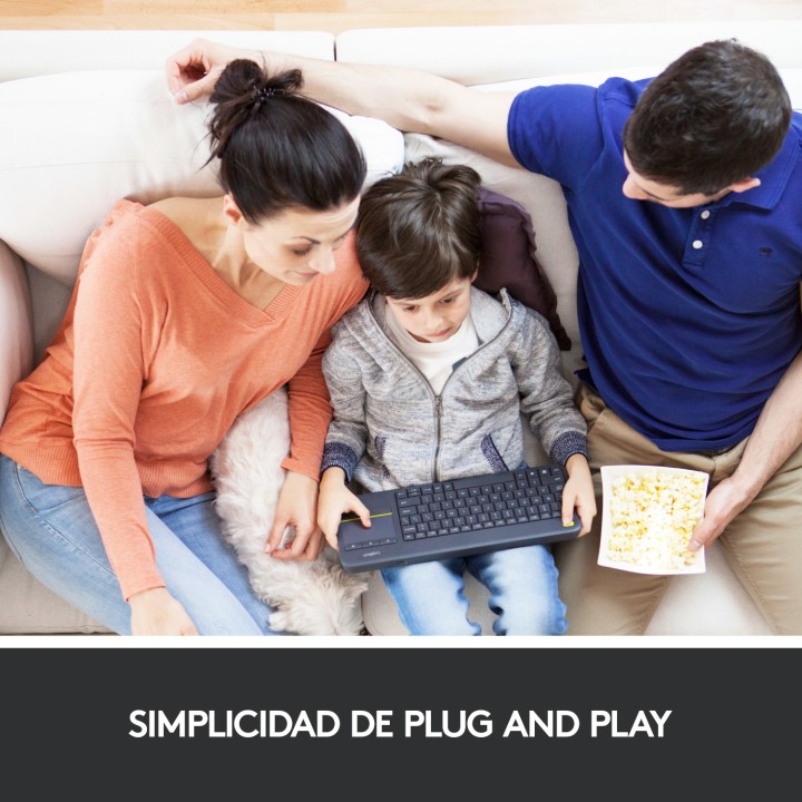 Teclado LOGITECH K400 Plus Wireless Negro (920-007137)