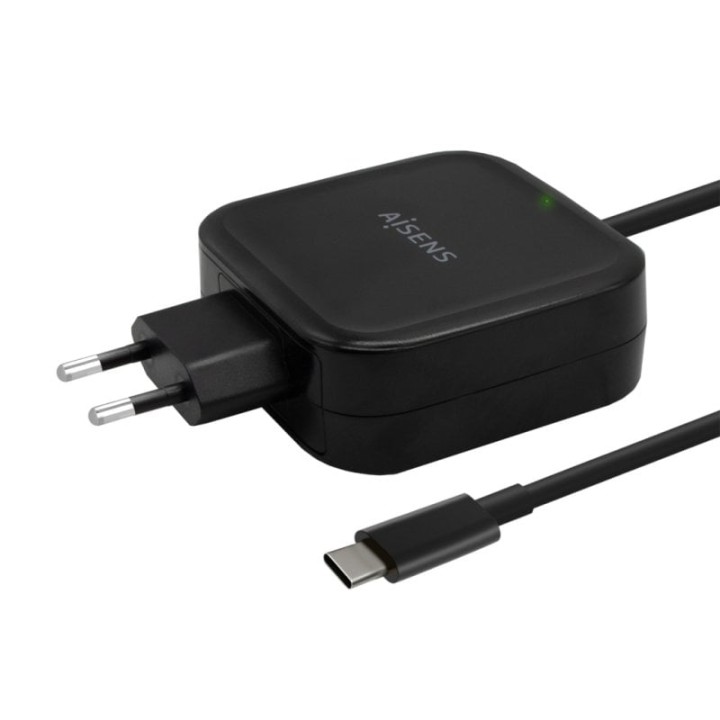 Aisens ASCH-1PD65WL-BK Cargador de Pared 1x USB Tipo-C 65W Negro