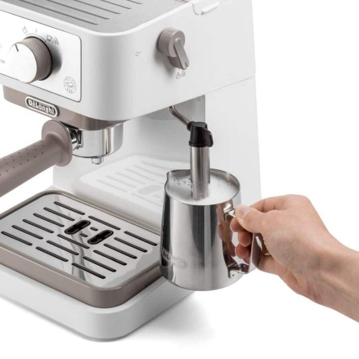 DeLonghi Stilosa EC260.W Cafetera Espresso Semi-Automática 15 Bares Blanco/Inox