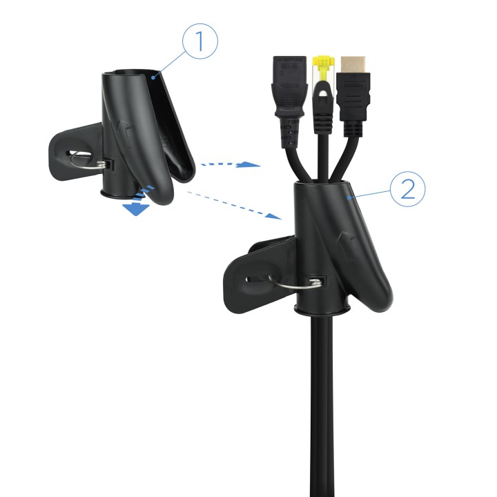 Organizador Cables Nanocable Flexible 1m(10.36.0001-BK)