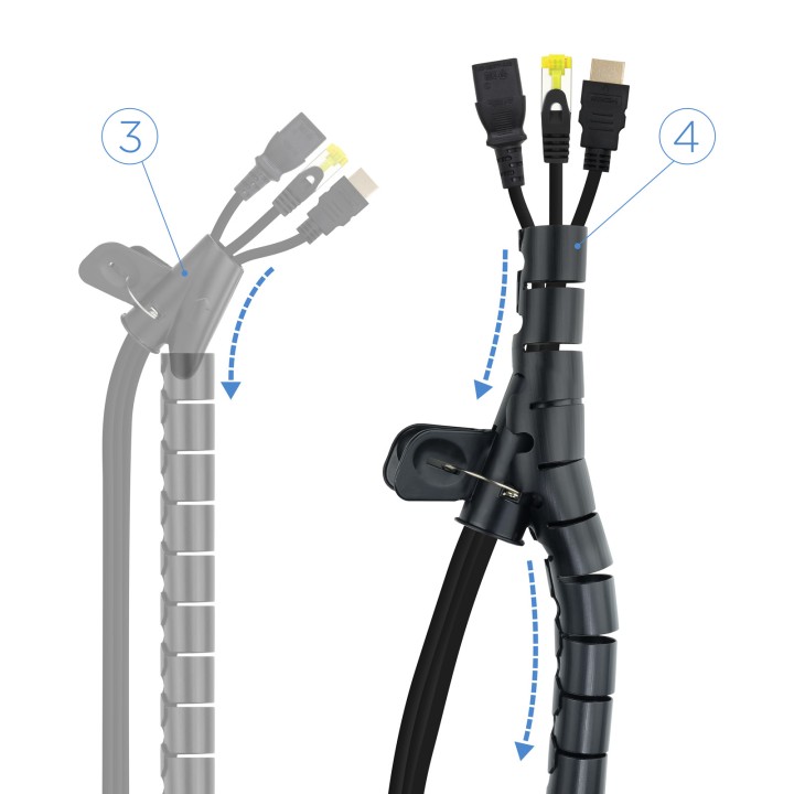 Organizador Cables Nanocable Flexible 1m(10.36.0001-BK)
