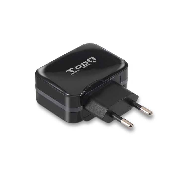 Cargador de Pared TooQ 17W 2xUSB-A Negro (TQWC-1S02)