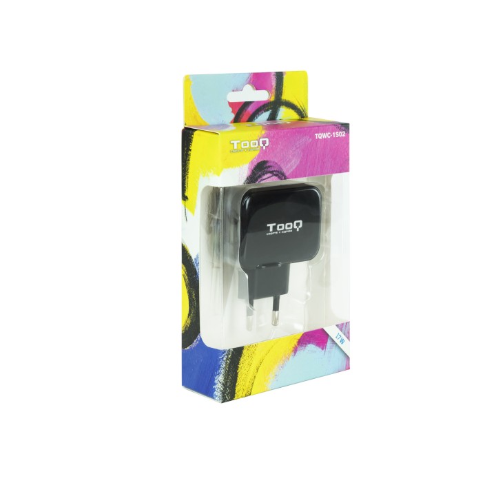 Cargador de Pared TooQ 17W 2xUSB-A Negro (TQWC-1S02)