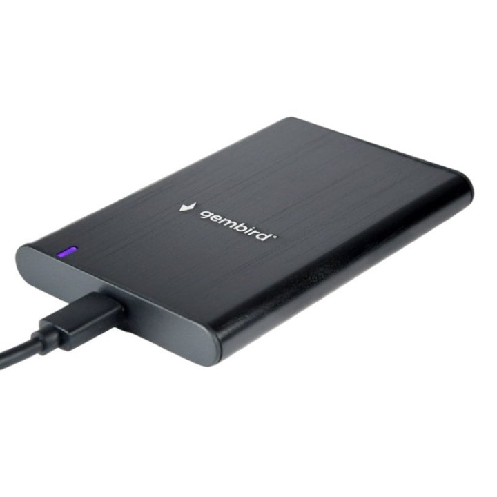 Gembird EE2-U3S-6 Carcasa Disco Duro 2.5" SATA USB-C 3.1 Negro Aluminio