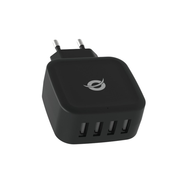 Cargador Pared CONCEPTRONIC 25W 4USB2 Negro (ALTHEA04B)