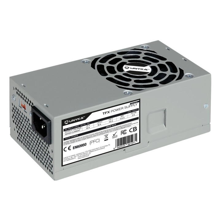 Fuente UNYKA TFX 350W PFC 80% 80mm Bulk Plata (52014)