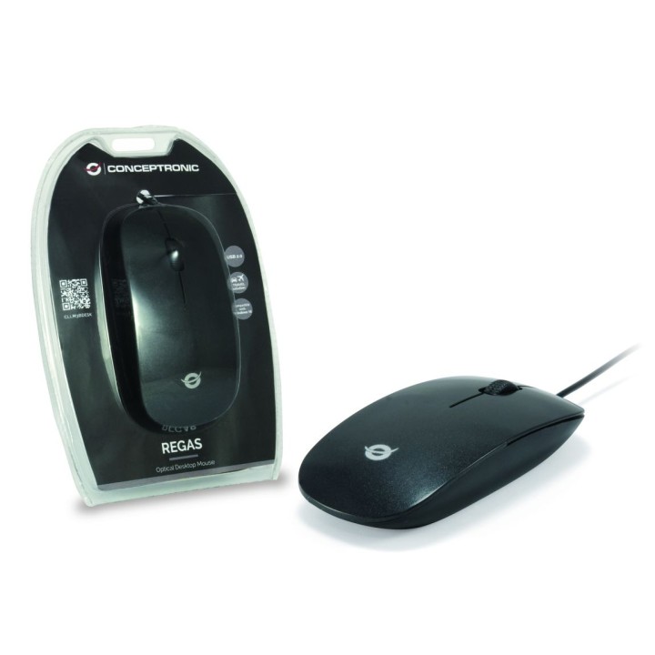 Ratón CONCEPTRONIC Óptico USB 800dpi Gris (CLLM3BDESK)