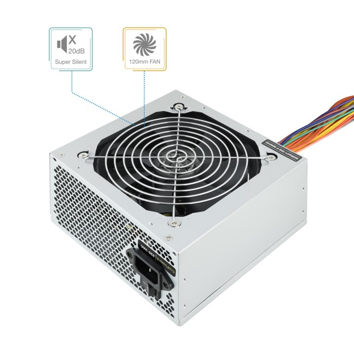 Fuente TooQ EP-II ATX 500W OEM Plata (TQEP-500SSE-O)