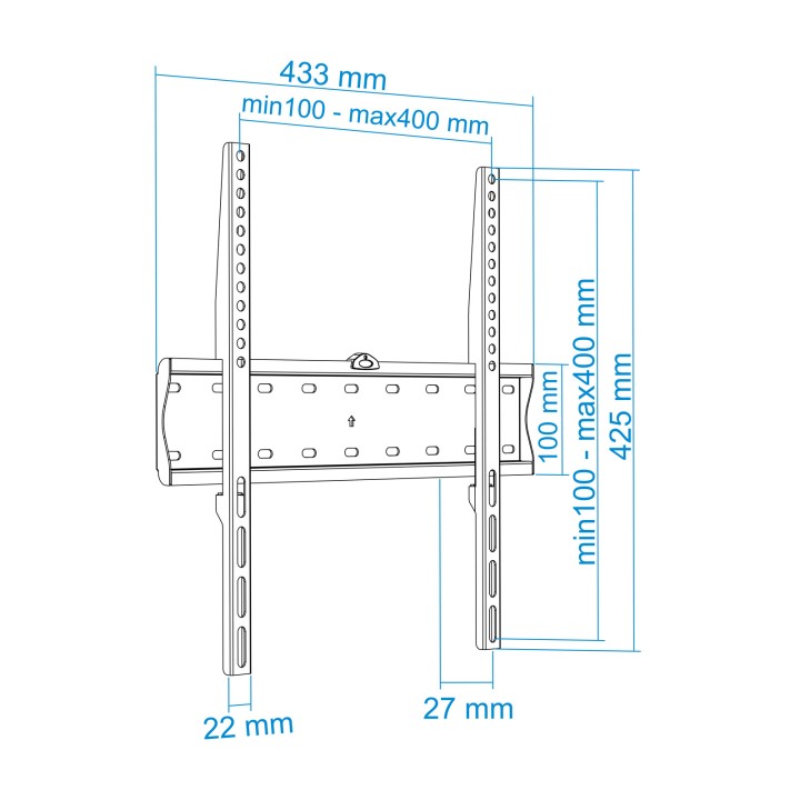 Soporte de Pared TOOQ Fijo 32"-55" Máx 40Kg (LP4155F-B)