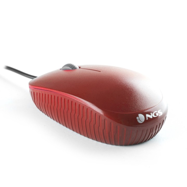 Ratón NGS Óptico USB-A 1000dpi Rojo (FLAME RED)