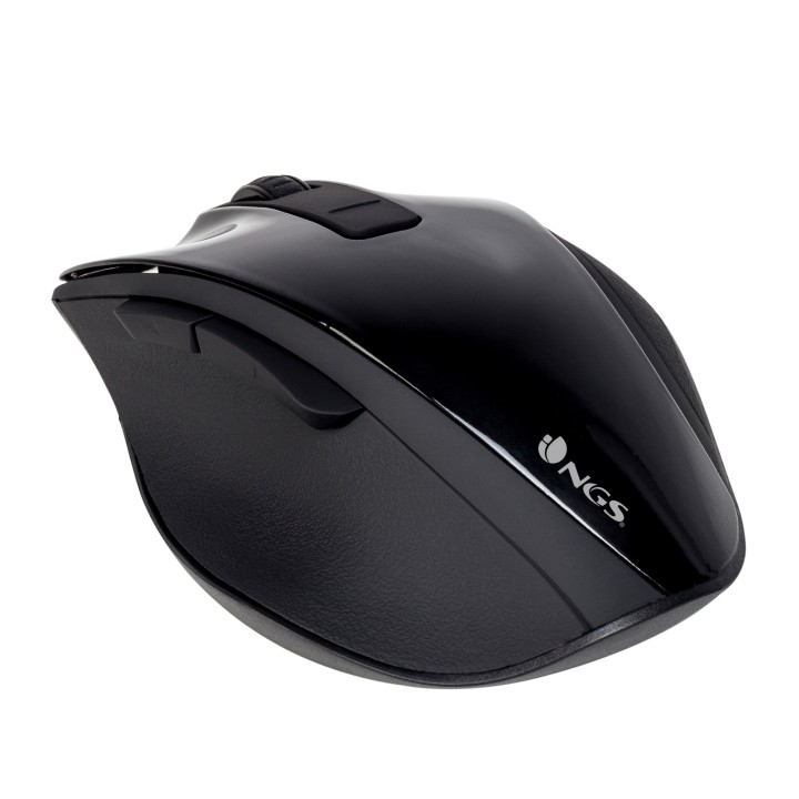 Ratón NGS Óptico Wireless RF 1600dpi Negro (BOWBLACK)
