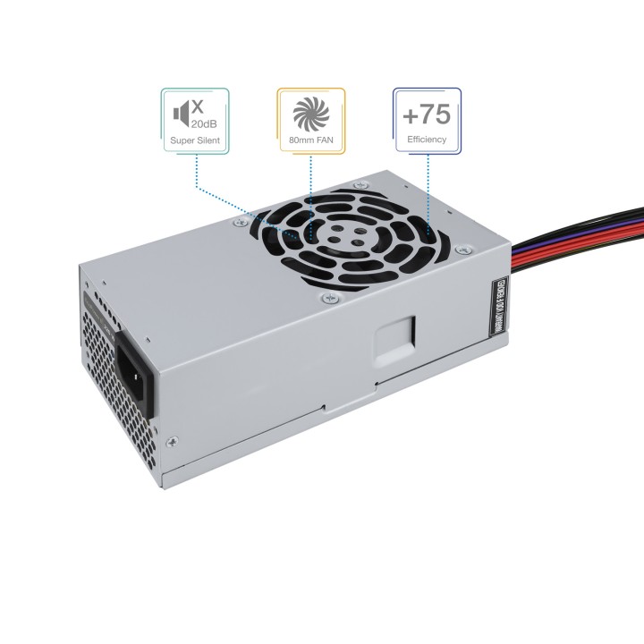 Fuente TooQ EP-II ATX 500W PFC 80mm (TQEP-TFX500S-O)