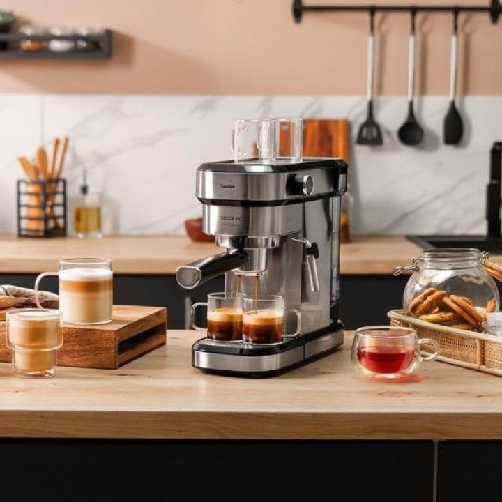 Cecotec Cafelizzia 790 Steel DUO Cafetera Espresso 1350W 20 Bares Acero Inoxidable