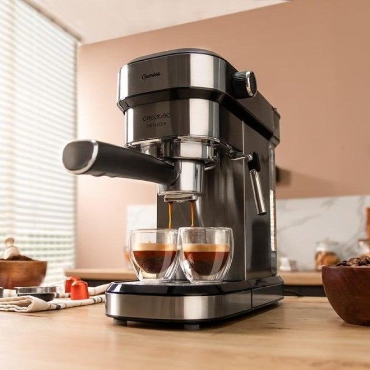 Cecotec Cafelizzia 790 Steel DUO Cafetera Espresso 1350W 20 Bares Acero Inoxidable