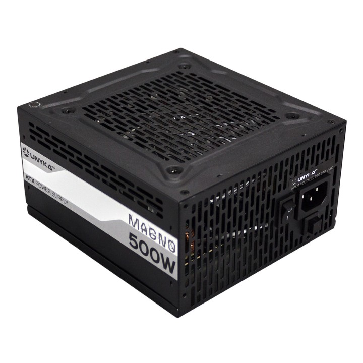Fuente UNYKA Magno ATX 500W PFC 87% RGB Negra (521101)