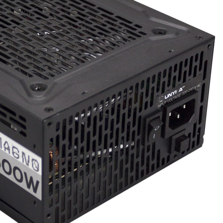 Fuente UNYKA Magno ATX 500W PFC 87% RGB Negra (521101)