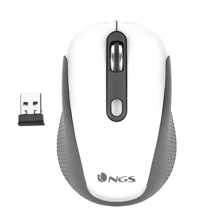 Ratón NGS Óptico Wireless RF 1600dp Blanco (HAZE WHITE)