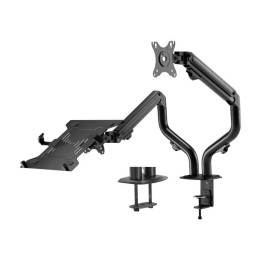 Asiens DTL32TSR-195 Soporte de Mesa para Portátil y Monitor/TV hasta 8Kg de 17-32 Negro