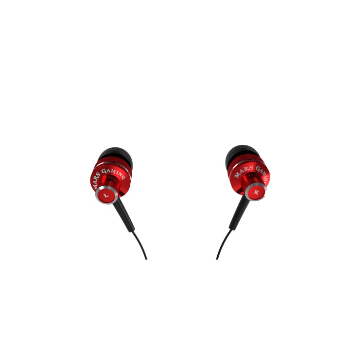 Auriculares Mars Gaming Intraurales Rojo/Negro (MIH1)