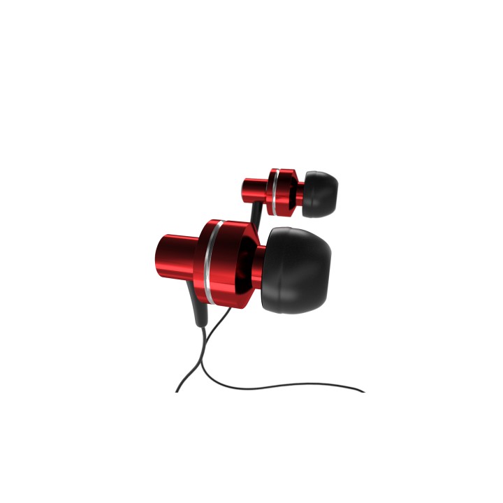 Auriculares Mars Gaming Intraurales Rojo/Negro (MIH1)