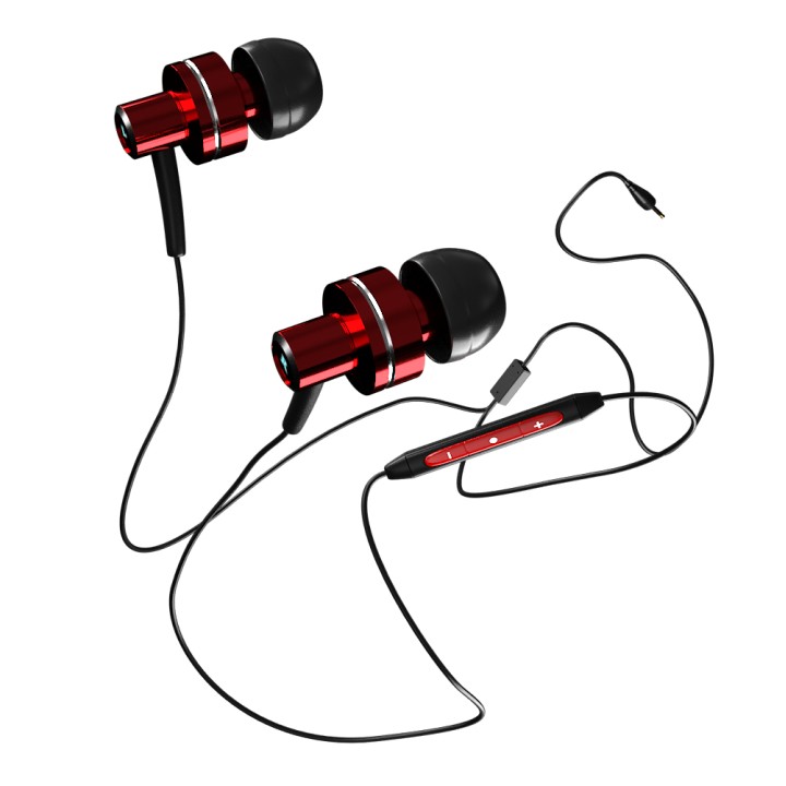 Auriculares Mars Gaming Intraurales Rojo/Negro (MIH1)