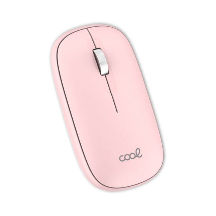 Cool Slim Ratón Inalámbrico 2 en 1 (Bluetooth + Adap. USB) Rosa