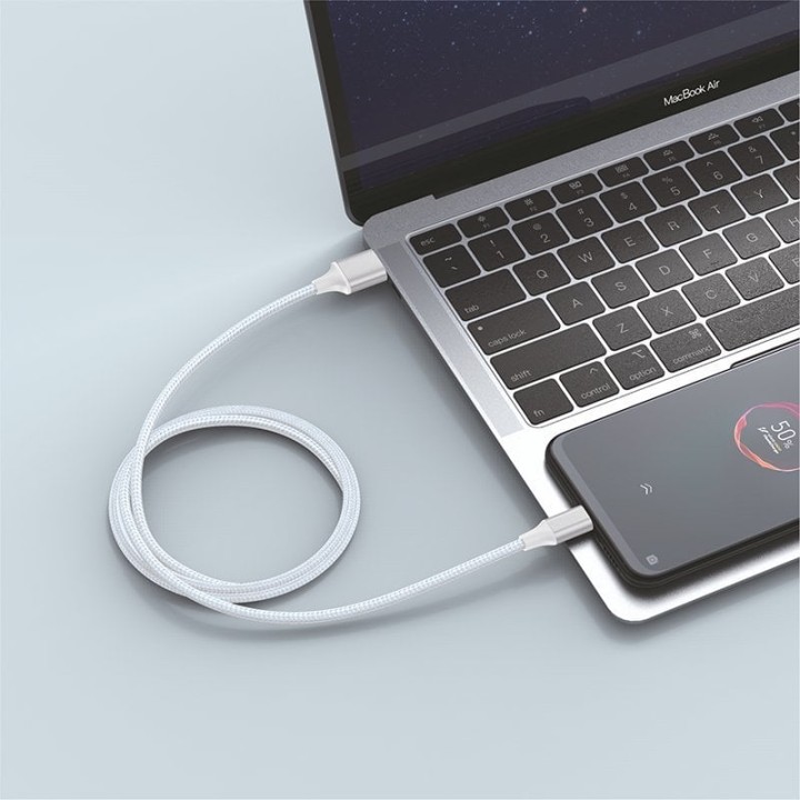 Cool Nylon Cable USB-C 1.2m Blanco