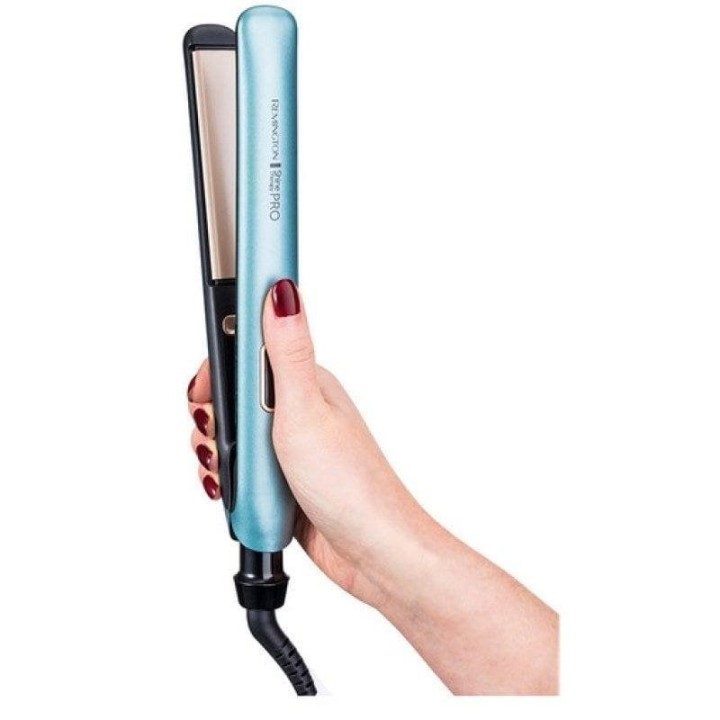 Remington Shine Therapy Pro Plancha de Pelo con Revestimiento de Cerámica Azul