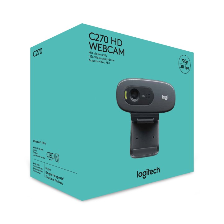 WebCam LOGITECH C270 HD USB Micro Negra (960-001063)