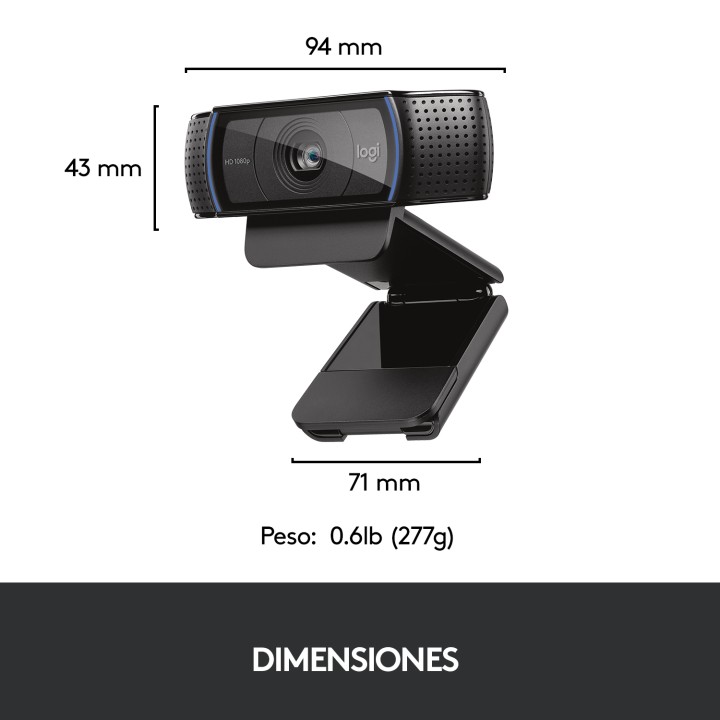 WebCam LOGITECH HD Pro C920 FHD USB Negra (960-001055)