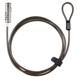 TooQ TQCLKC0035-G Cable de Seguridad Tipo NANO con Combinación para Portátiles 1.5 metros Gris Oscuro
