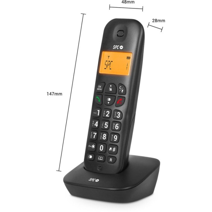 SPC Air Teléfono Inalámbrico GAP Negro