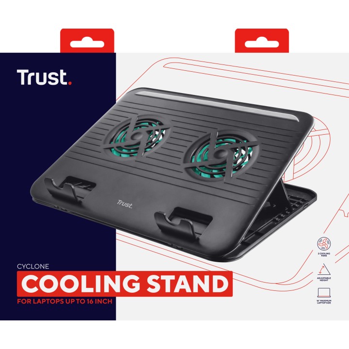 Soporte Trust Cyclone 16" USB 2.0 Negro (17866)