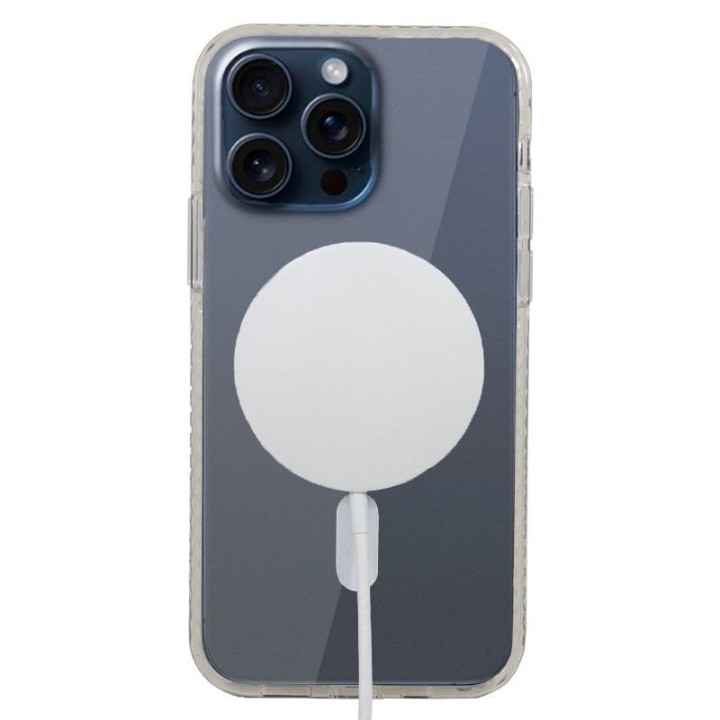 Cool Carcasa Magnética Transparente para iPhone 15 Pro