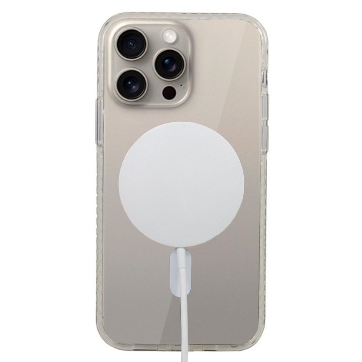 Cool Carcasa Magnética Transparente para iPhone 15 Pro Max